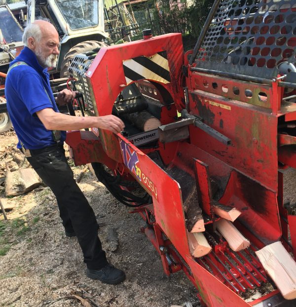 cutting firewood